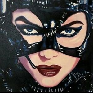 1992 Batman Returns Catwoman painting